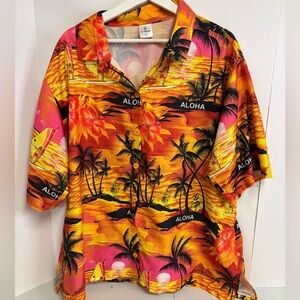 La Leela Hawaiian men’s shirt. Size XXL. Terivoile.‎ Button Tropical, vacation